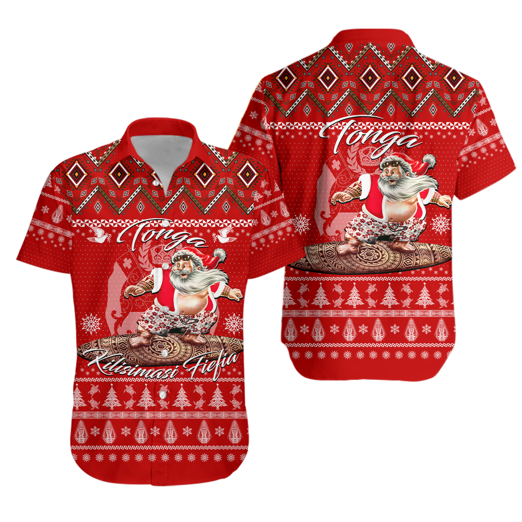 Tonga Christmas - Kilisimasi Fiefia Santas Polynesia Hawaiian Shirt -
