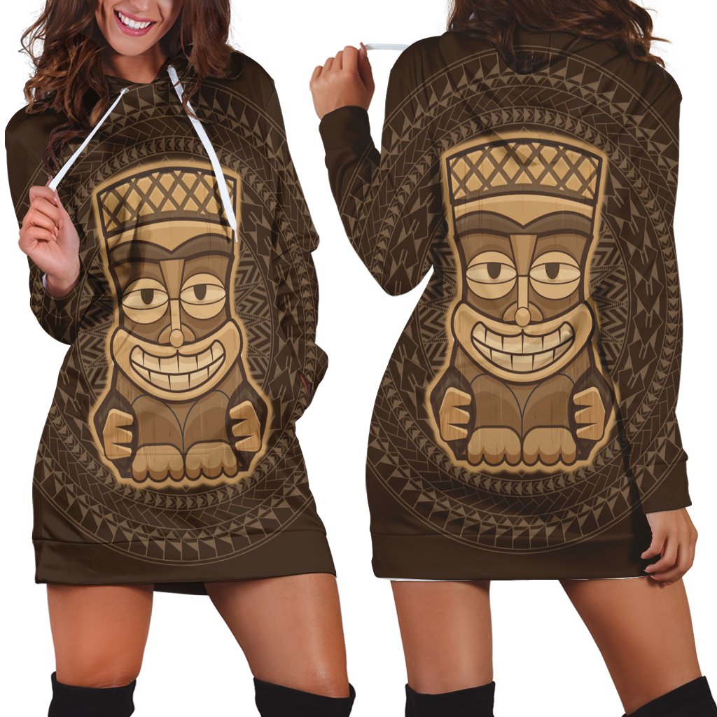 Hawaiian Tiki Hoodie Dress AH