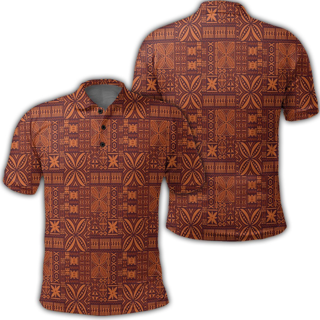 Hawaiian Traditional Aboriginal Pattern Polynesian Polo Shirt - AH