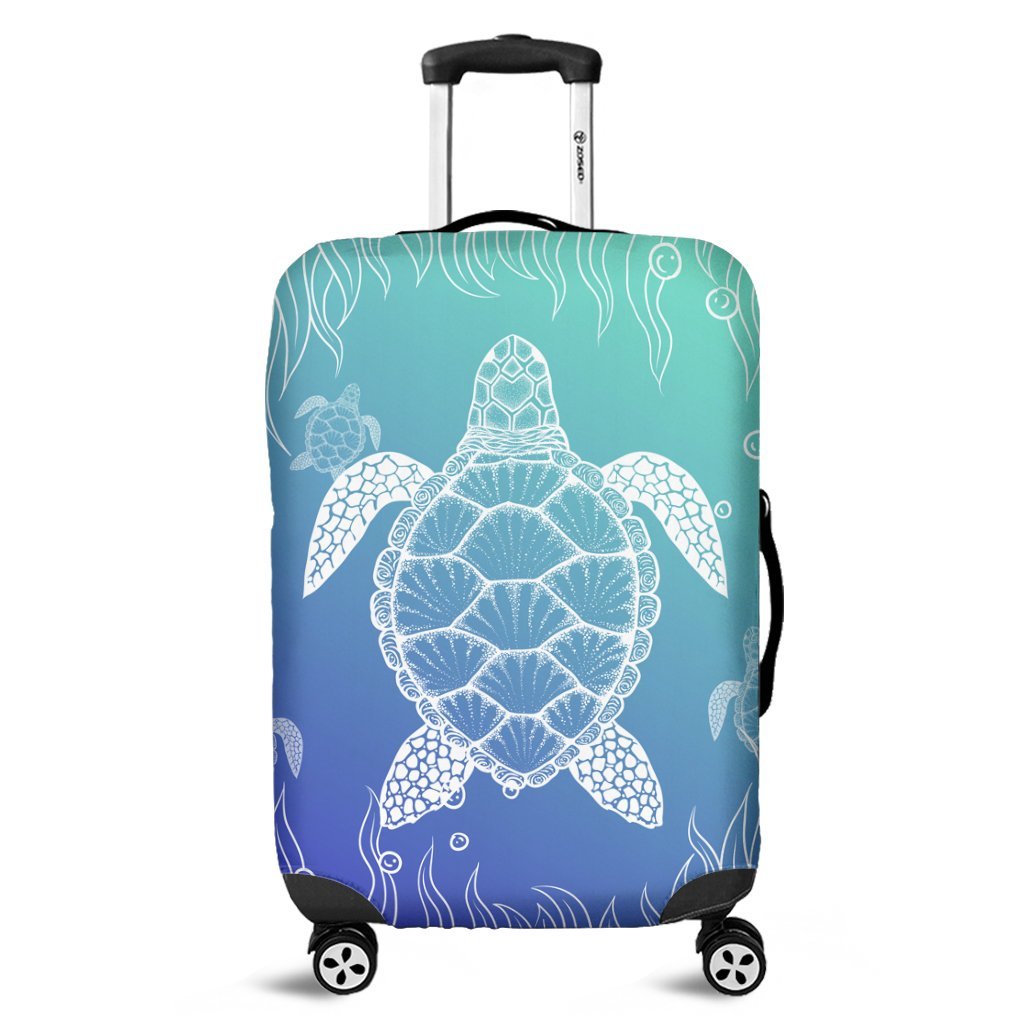 Hawaiian Turtle In The Sea Polynesian Luggage Covers AH