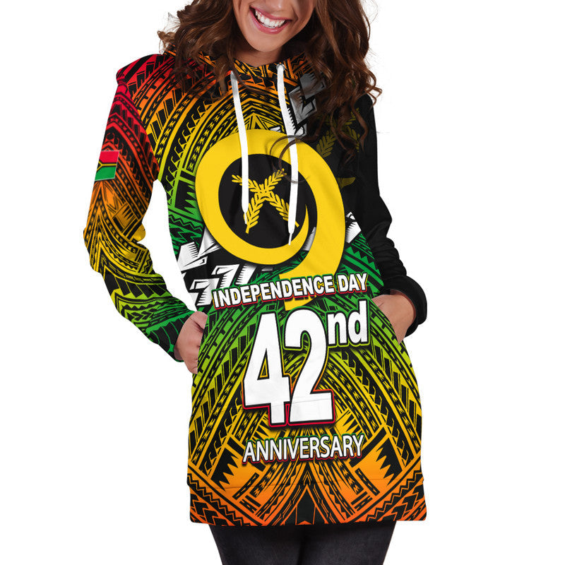 Vanuatu Independence Day 42nd Anniversary Hoodie Dress