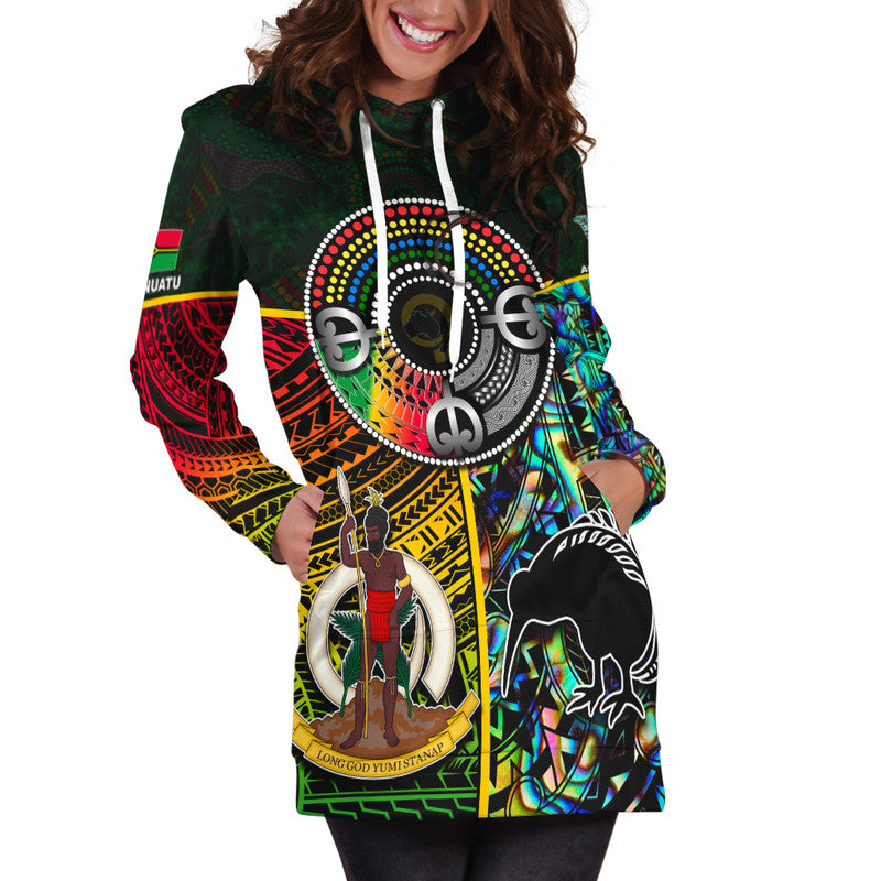 Vanuatu Mix Maori And Aboriginal Hoodie Dress