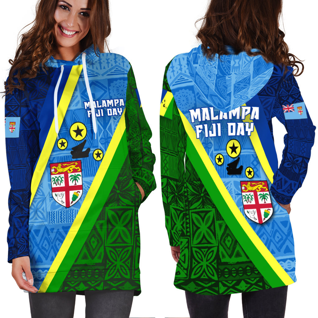 Vanuatu Malampa Fiji Day Hoodie Dress Combine Flag Design