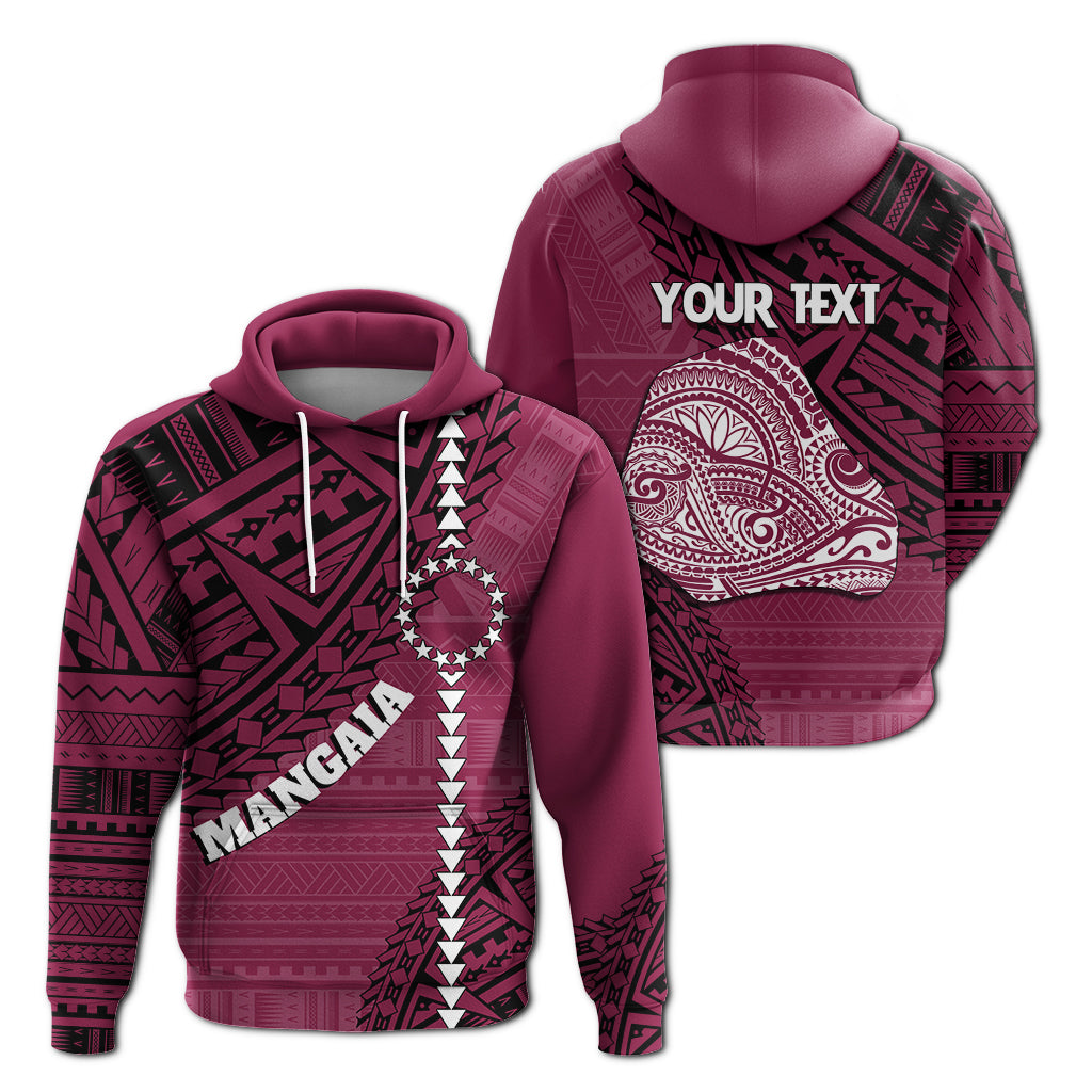 Cook Islands Tribal Personalised Hoodie Island Map Mangaia Island