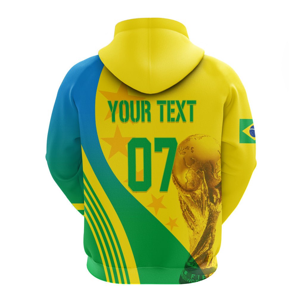 Custom Brazil Hoodie Football 2022 Pentacampe o