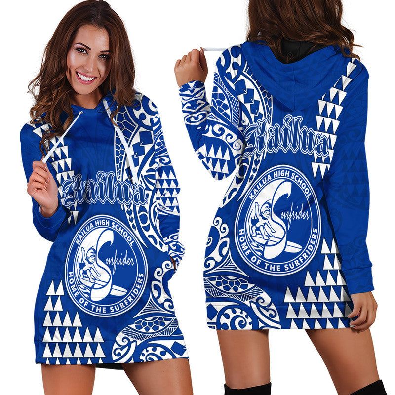 Hawaii Kailua High School Hoodie Dress Tribal Kakau