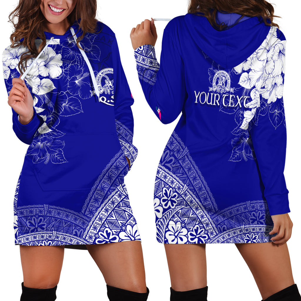 Custom Personalize Tonga Kolisi Kuini Salote Hoodie Dress QSC Floral Tapa