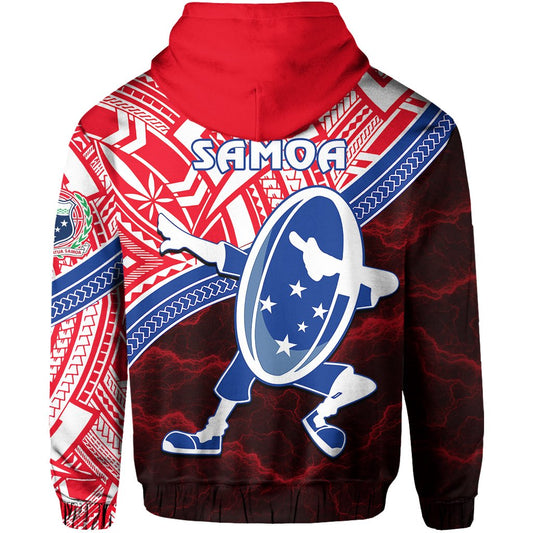 Manu Samoa Rugby Hoodie Dab Trend Creative Red