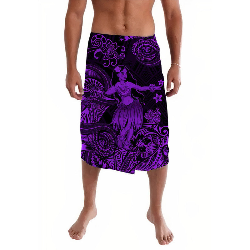 Hawaii Hula Girl Polynesian Lavalava Unique Style - Purple