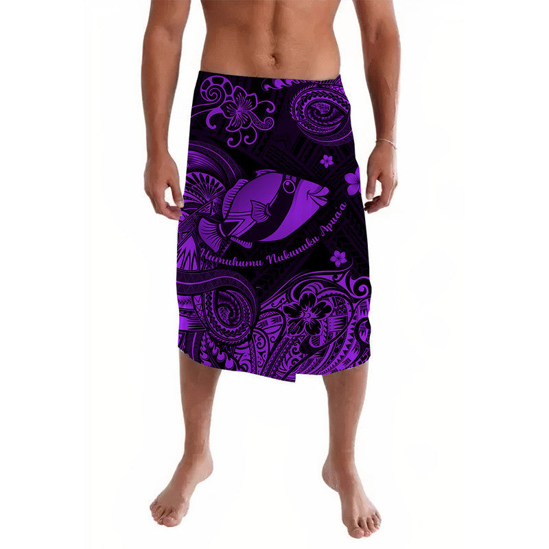 Hawaii State Fish: Humuhumu Nukunuku Apua'a Polynesian Lavalava Unique Style - Purple