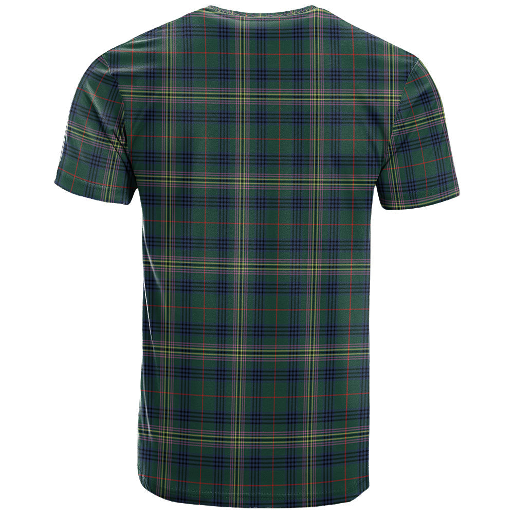 Printivon Kennedy Modern Clan DNA In Me Tartan Crest T Shirt