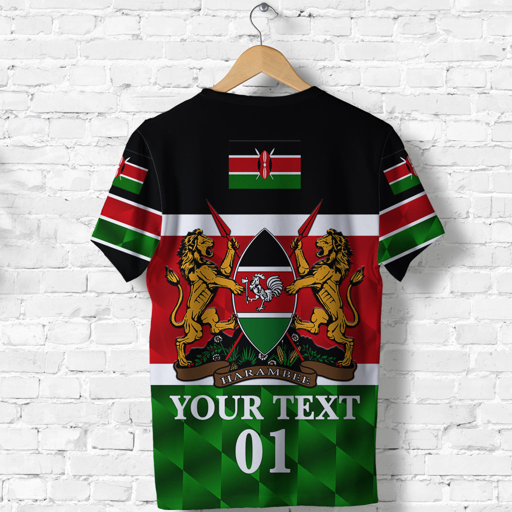 Custom Kenya Coat Of Arms T Shirt Flag Vibes