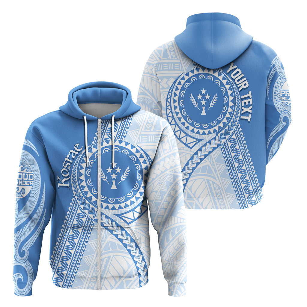 ( Personalised) FSM Kosrae Micronesian Pattern Zip Up Hoodie Proud Islander