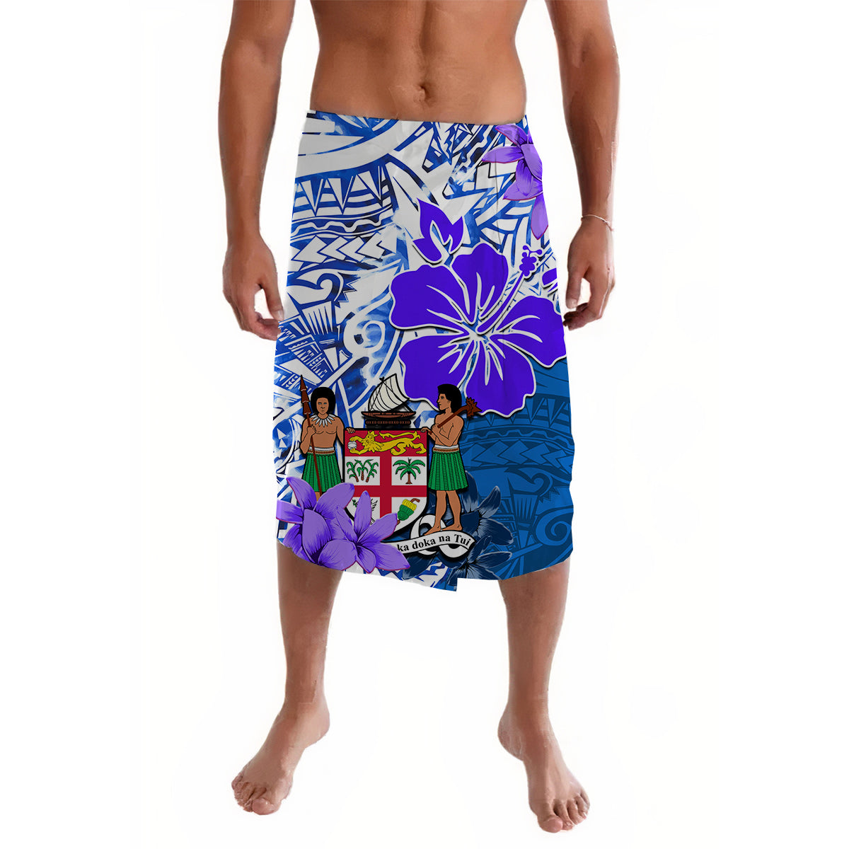 Fiji Tie Dye Lavalava Polynesian Special Tribal Creative Tropical Flowers Ver.07