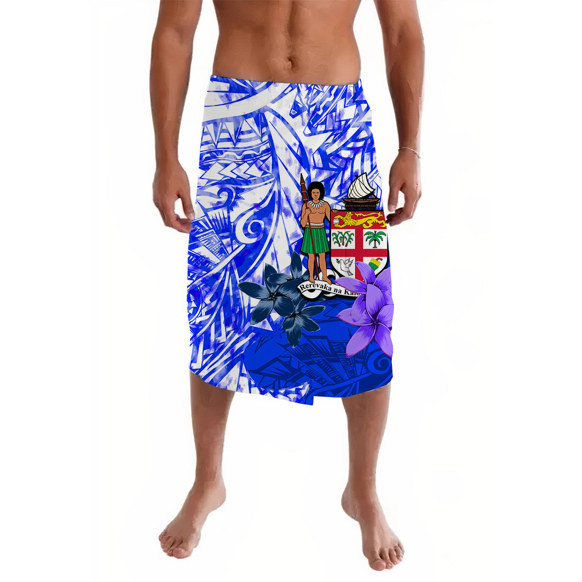 Fiji Tie Dye Lavalava Polynesian Special Tribal Creative Tropical Flowers Ver.10