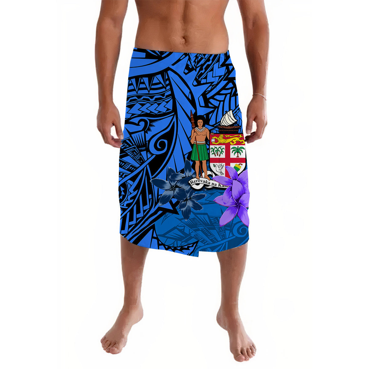 Fiji Tie Dye Lavalava Polynesian Special Tribal Creative Tropical Flowers Ver.09