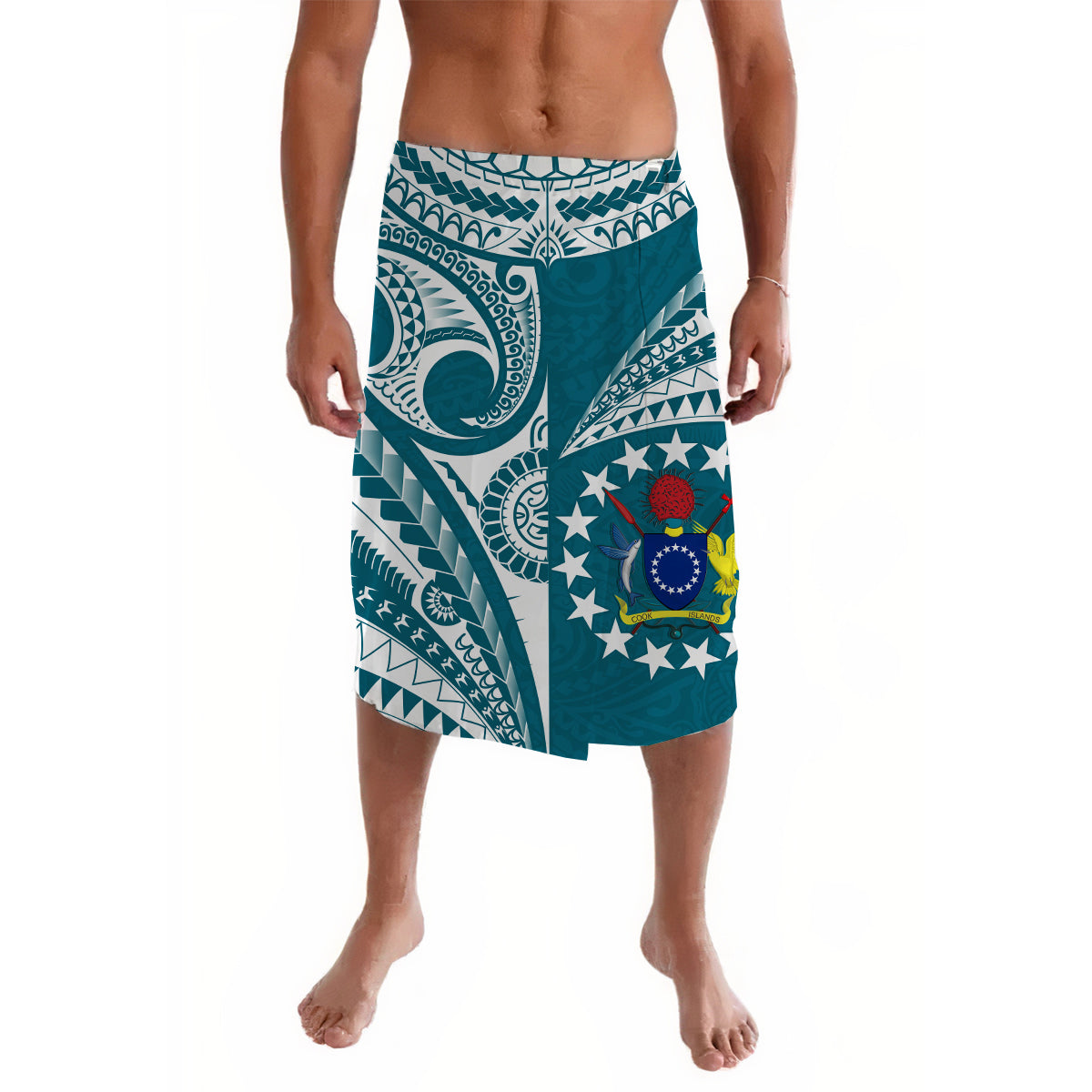 Cook Islands Tatau Lavalava Symbolize Passion Stars Version Blue