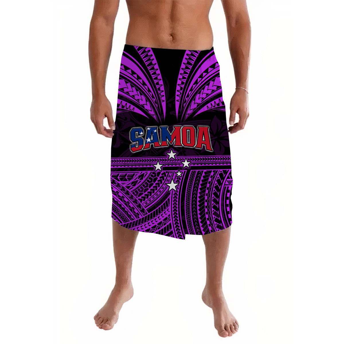 Samoa Tatau Lavalava Purple Polynesian Ula Nifo