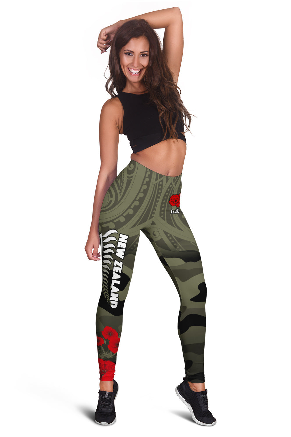 New Zealand ANZAC 2022 Women Leggings Maori Camouflage