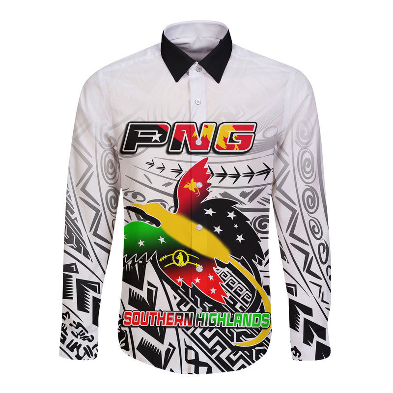 Papua New Guinea And Southern Highlands Province Long Sleeve Button Shirt