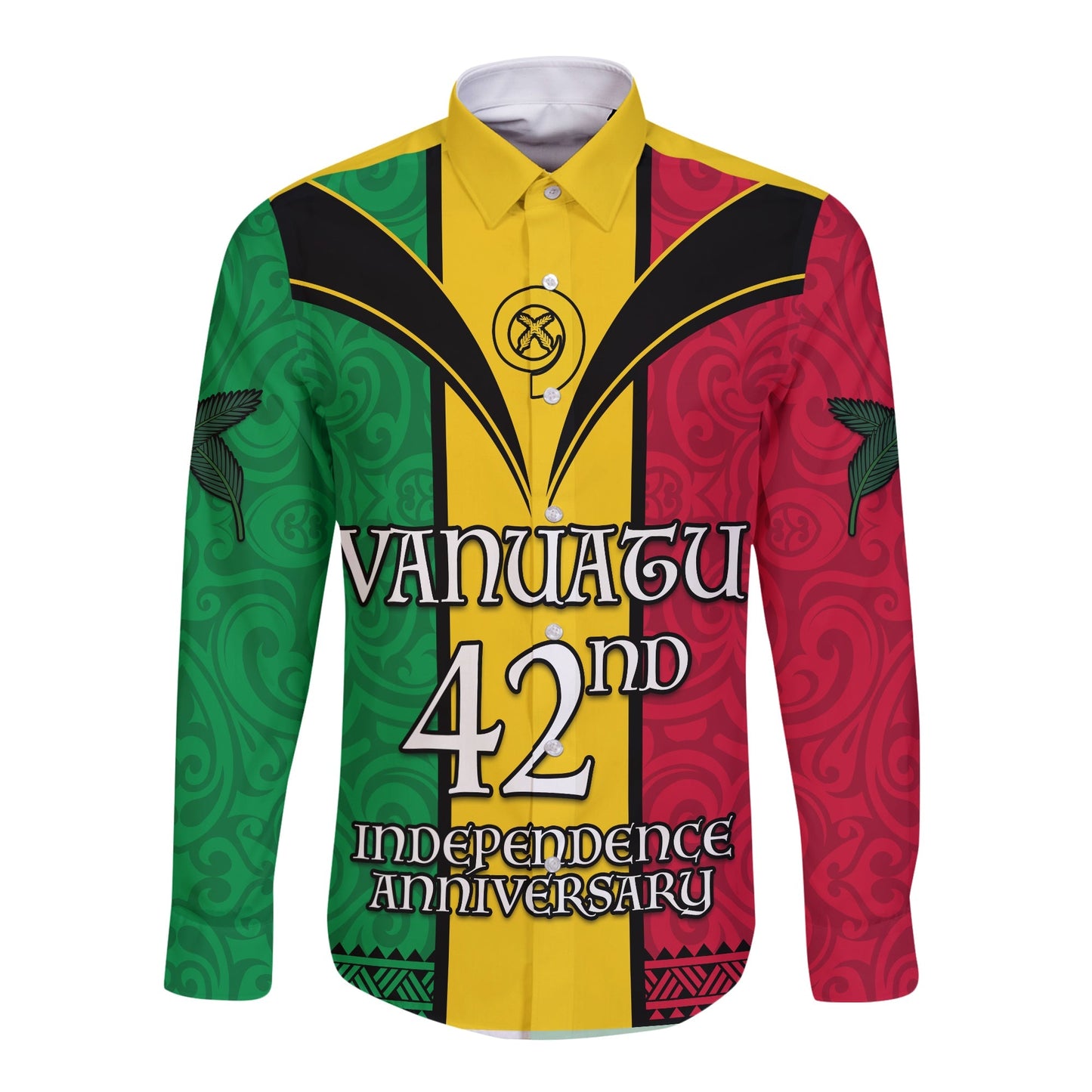 Vanuatu 1980 Long Sleeve Button Shirt Vanuatuan Independence Day
