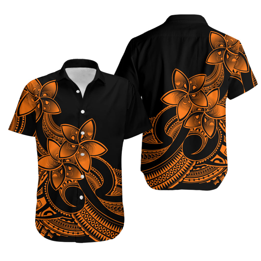Polynesian Couple Outfits Plumeria Flowers Couples Bodycon Dress Hawaiian Shirt Polynesian Tribal Gold Vibe