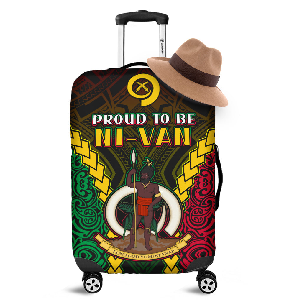 Vanuatu Indigenous Luggage Covers Proud To Be Ni Vanuatu Polynesian Pattern