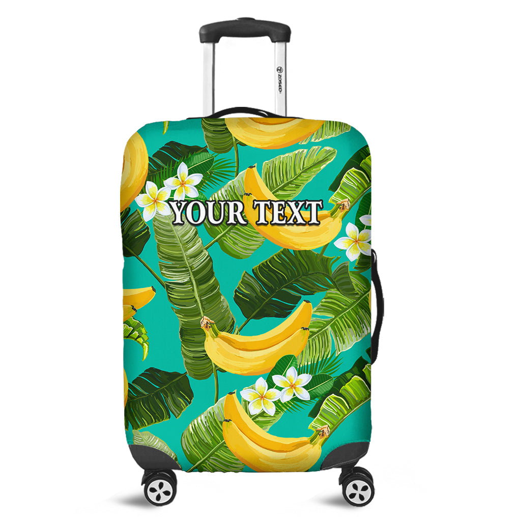 (Custom Personalised) Hawaii Luggage Cover Tropical Flowers With Banana Summer Ver.01