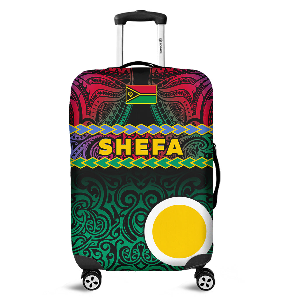 Shefa Province Luggage Cover Vanuatu Pig Tusk Polynesian Flag Style