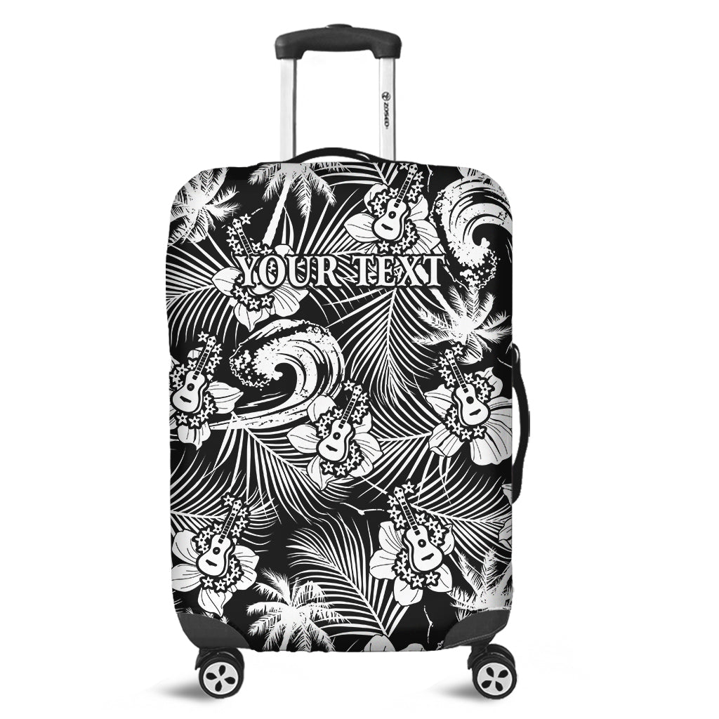 (Custom Personalised) Hawaii Luggage Cover Ukulele Tropical Beach Palm Trees And Hibiscus Ver.08