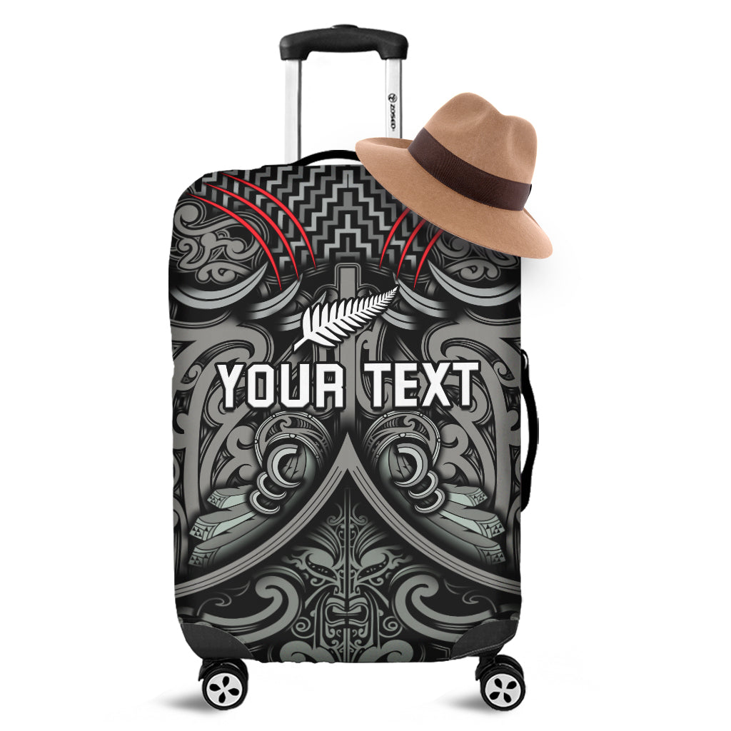 (Custom Personalised) New Zealand Silver Fern Rugby Luggage Covers All Black NZ Maori Pattern