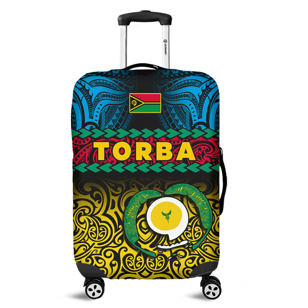 Torba Province Luggage Cover Vanuatu Pig Tusk Polynesian Flag Style