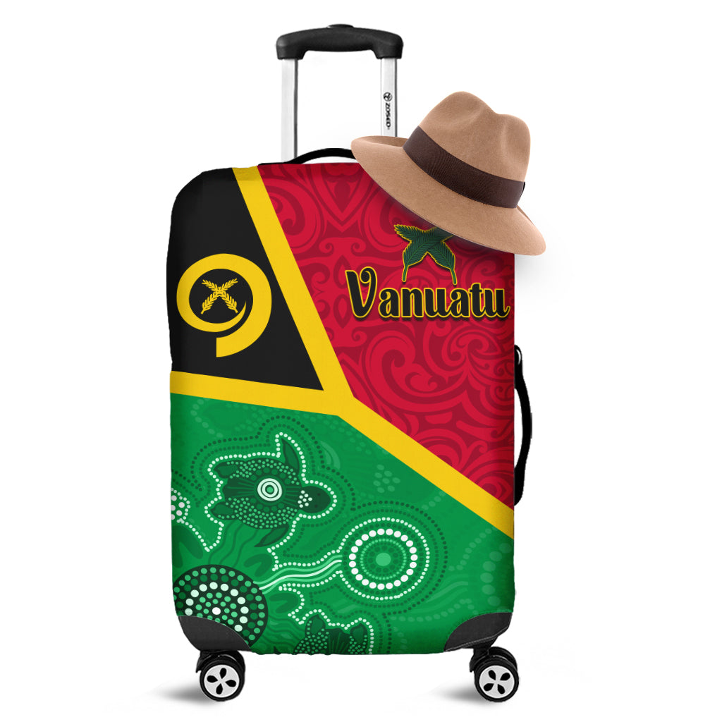 Vanuatu Luggage Covers Aboriginal Turtle Mix Sand Drawing