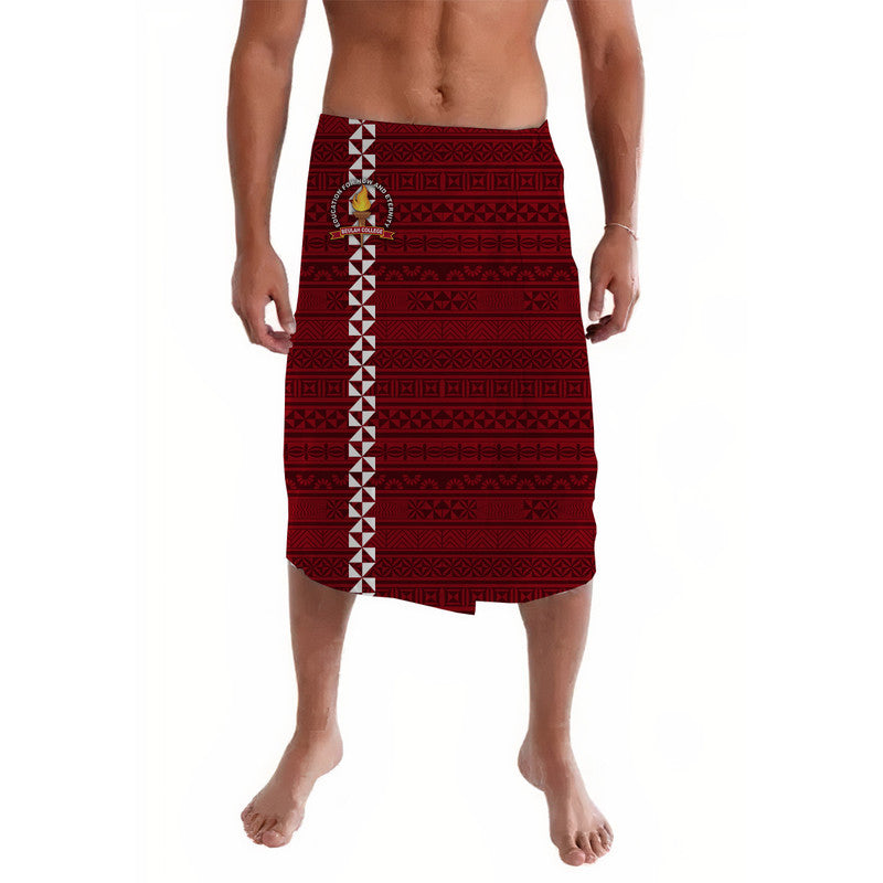 Tonga Beulah College Lavalava Simple Tongan Style - Maroon