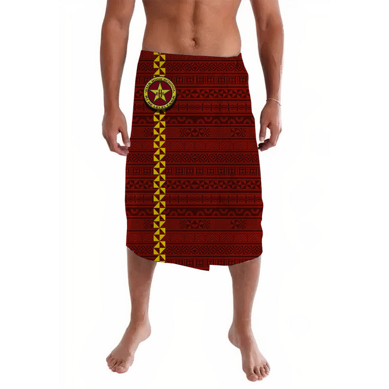 Tonga Eua High School Lavalava Simple Tongan Style - Maroon