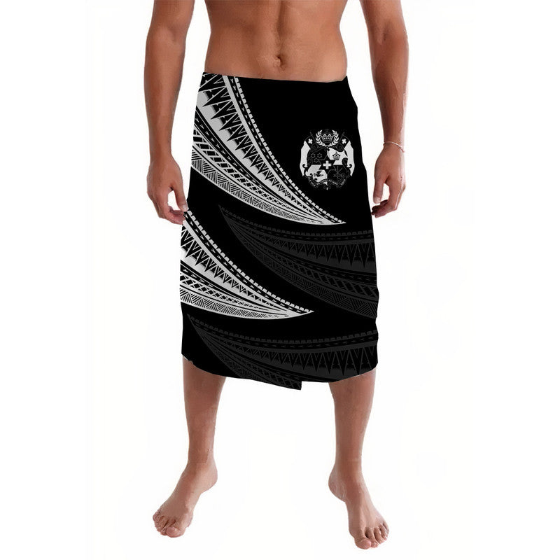 Tonga Lavalava Wave Pattern Alternating - White