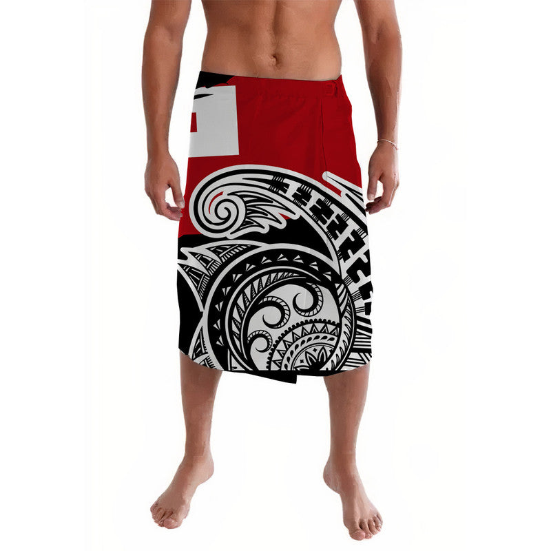 Tonga Lavalava Ethnic Style With Round Black White Pattern