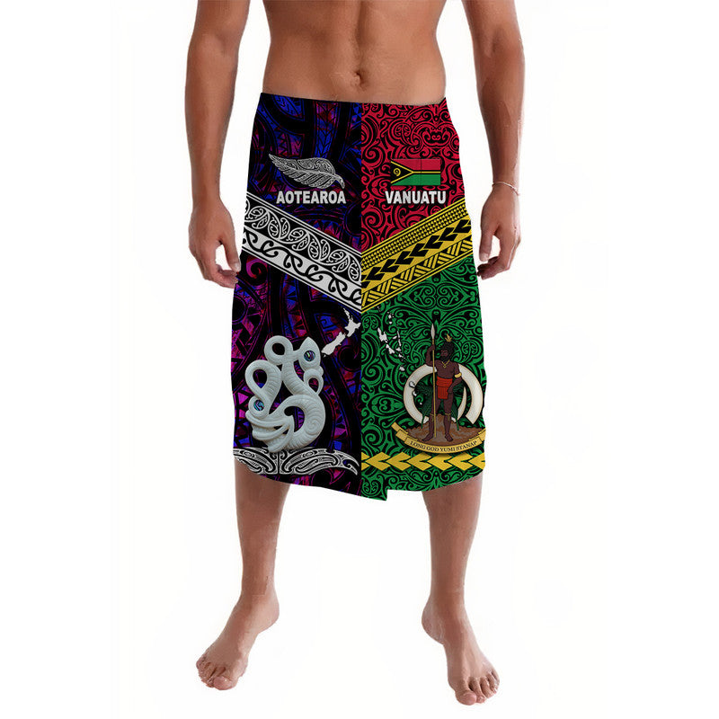 Vanuatu And New Zealand Lavalava Together - Purple