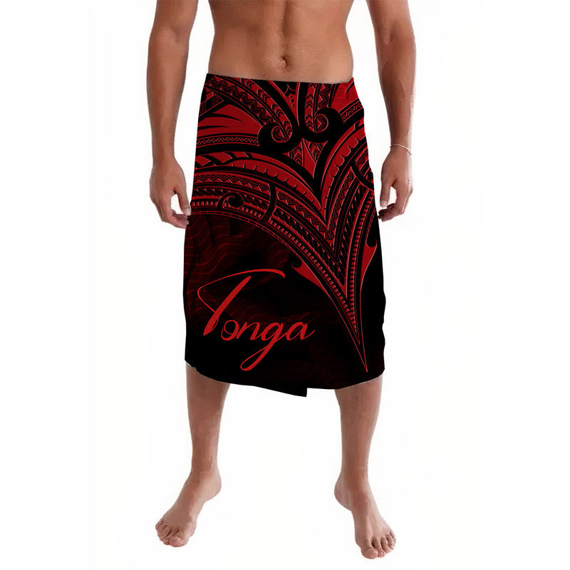 Tonga Lavalava Red Color Cross Style