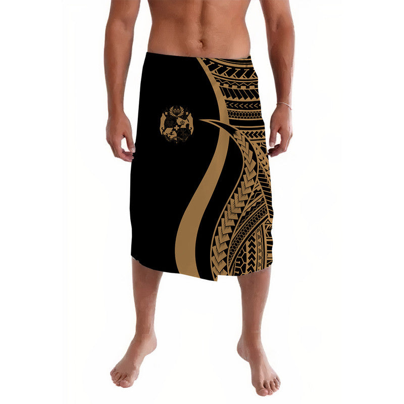 Tonga Gold Lavalava Tentacle Tribal Pattern