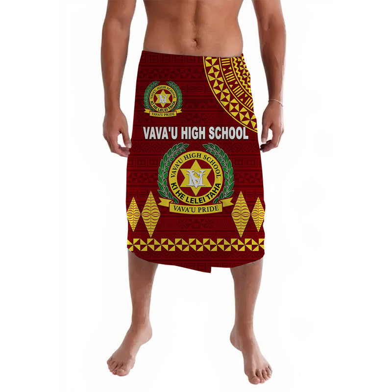 Tonga Vava u High School Lavalava Simple Style - Maroon
