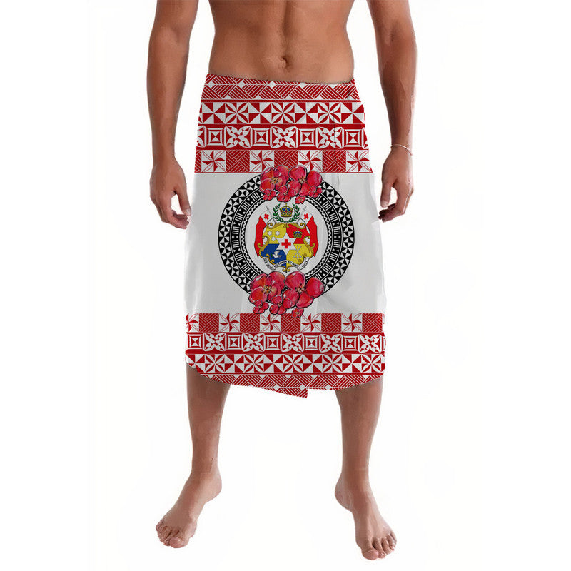 Tonga Emancipation Day Tupenu Independence Day - Simple Ngatu Heilala Flower - White Red