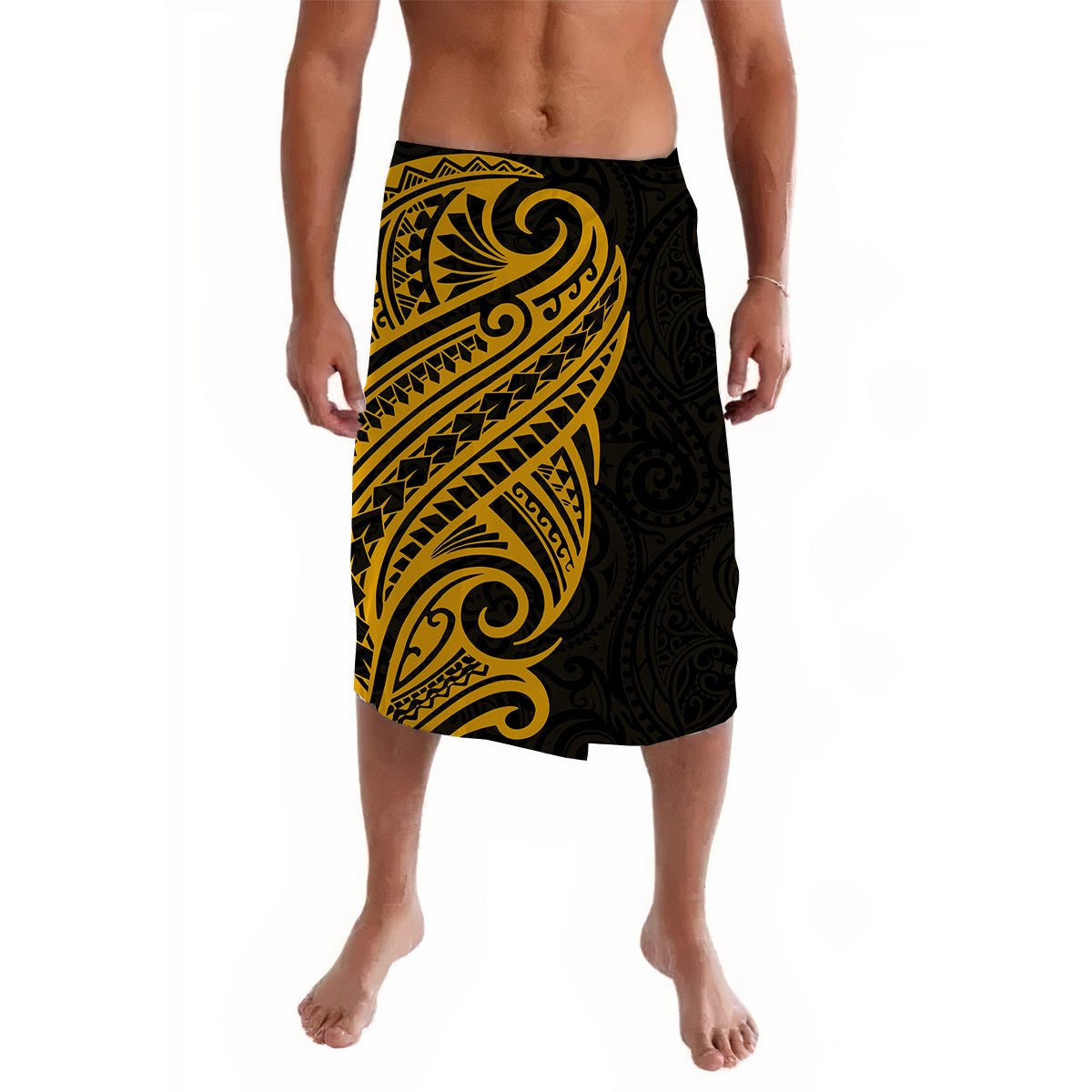 Polynesian Tribal Tattoo Gold Lavalava