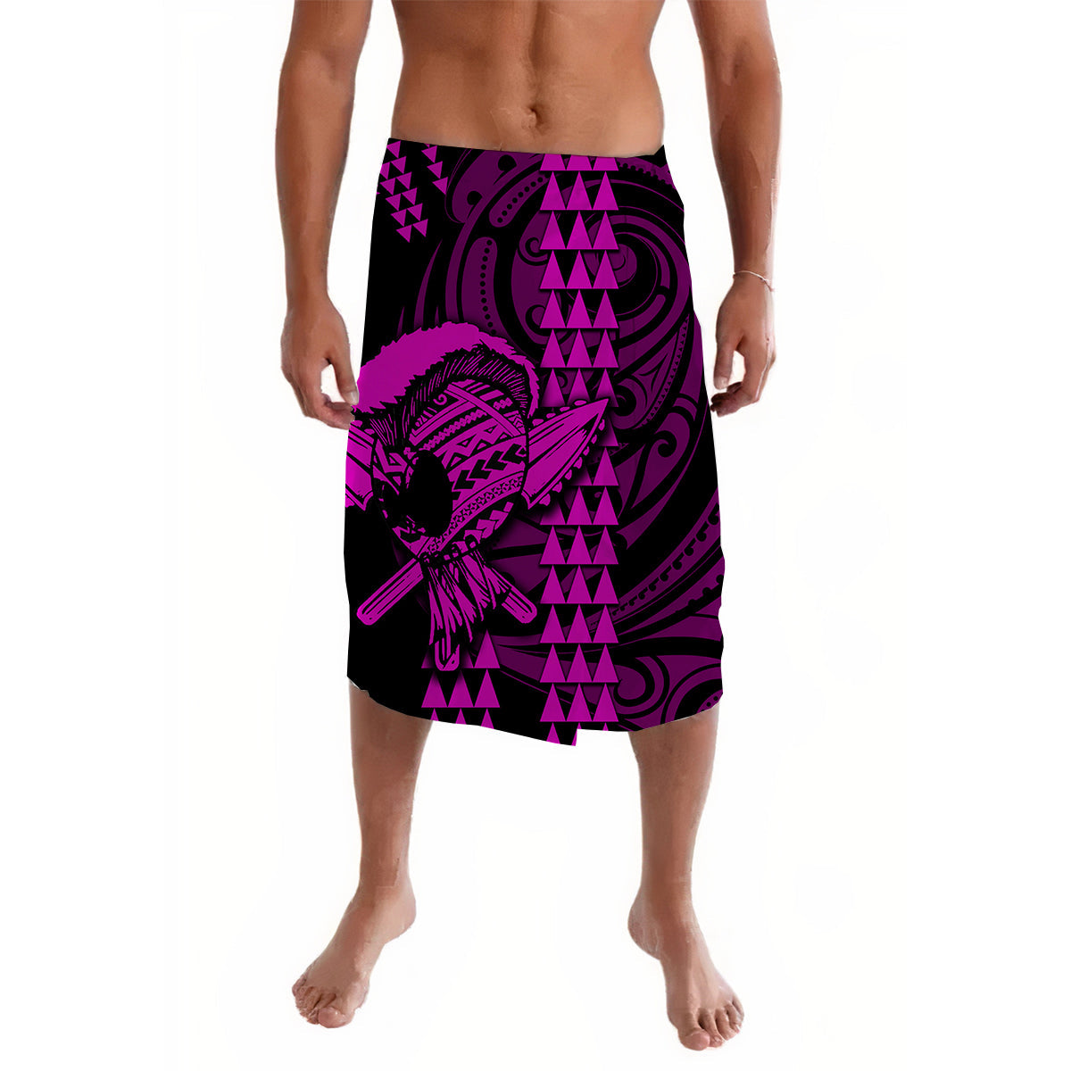 Hawaii Polynesian Warrior Kakau Lavalava-Purple No.1