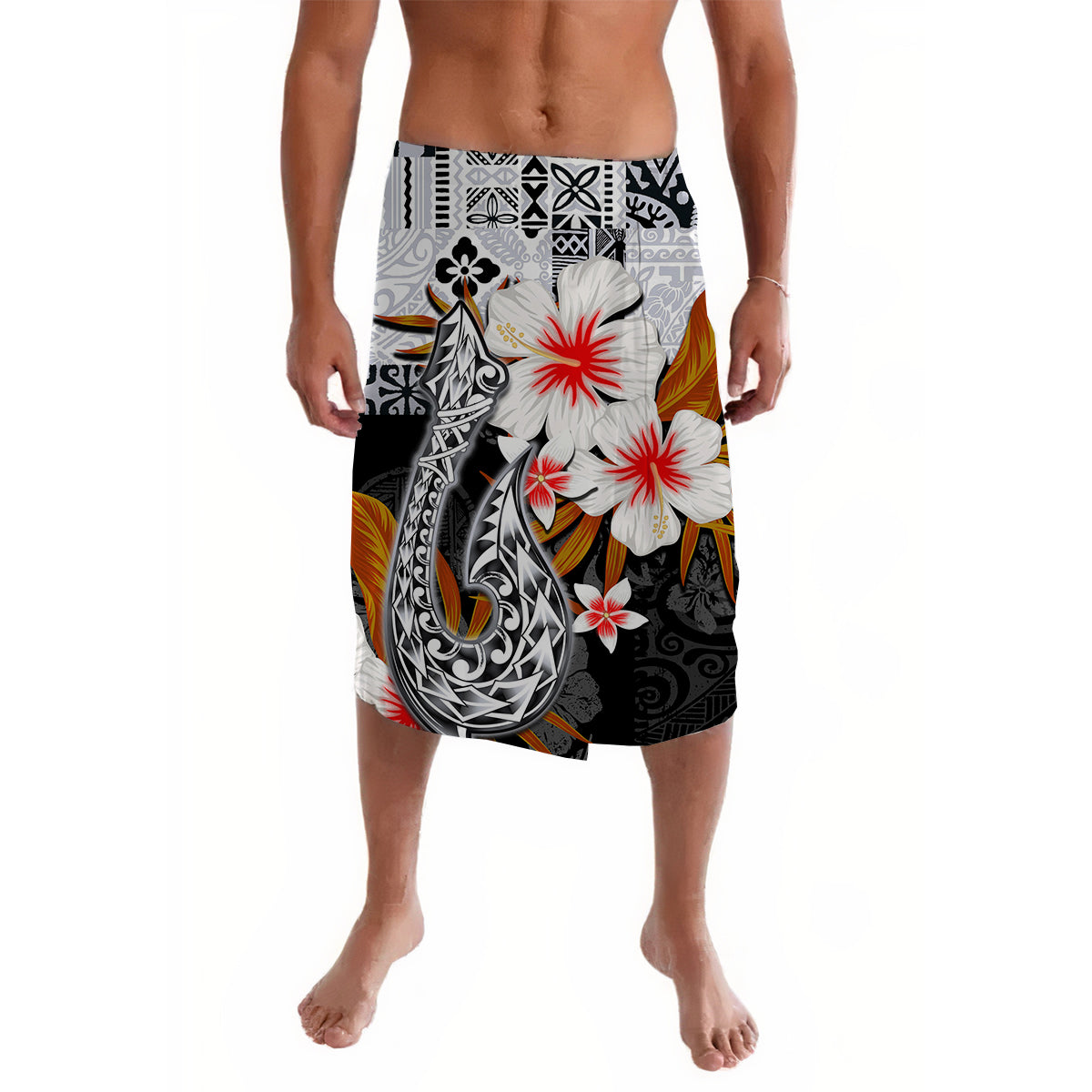 Polynesian Hawaiian Fish Hook Lavalava Style No.5