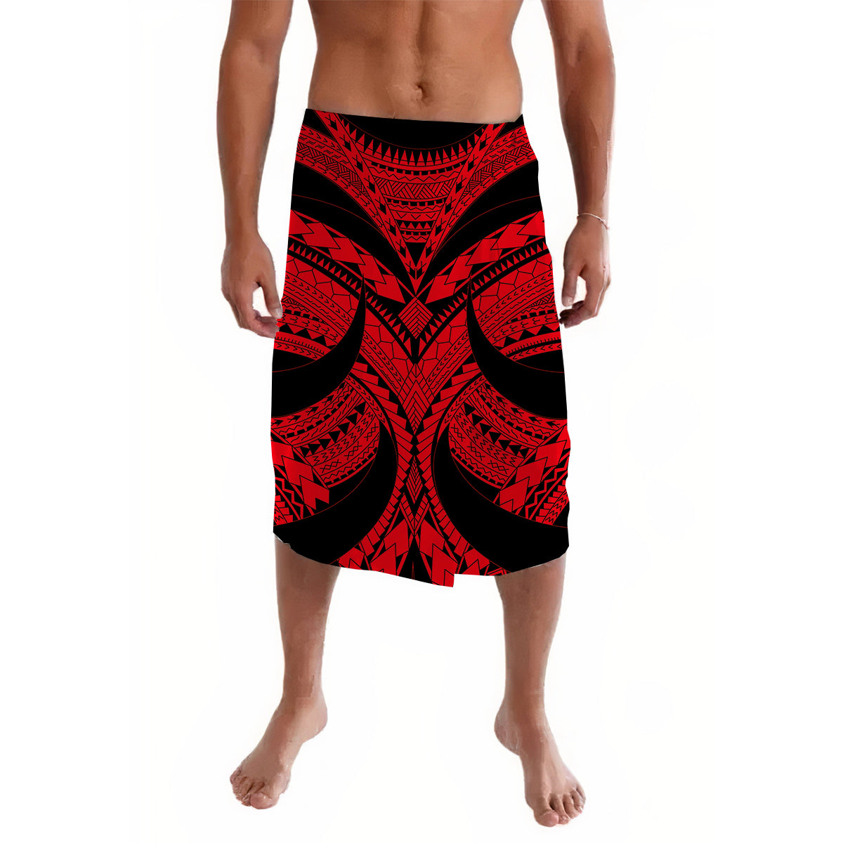 Polynesian Tribal Samoa Tattoo Red Lavalava