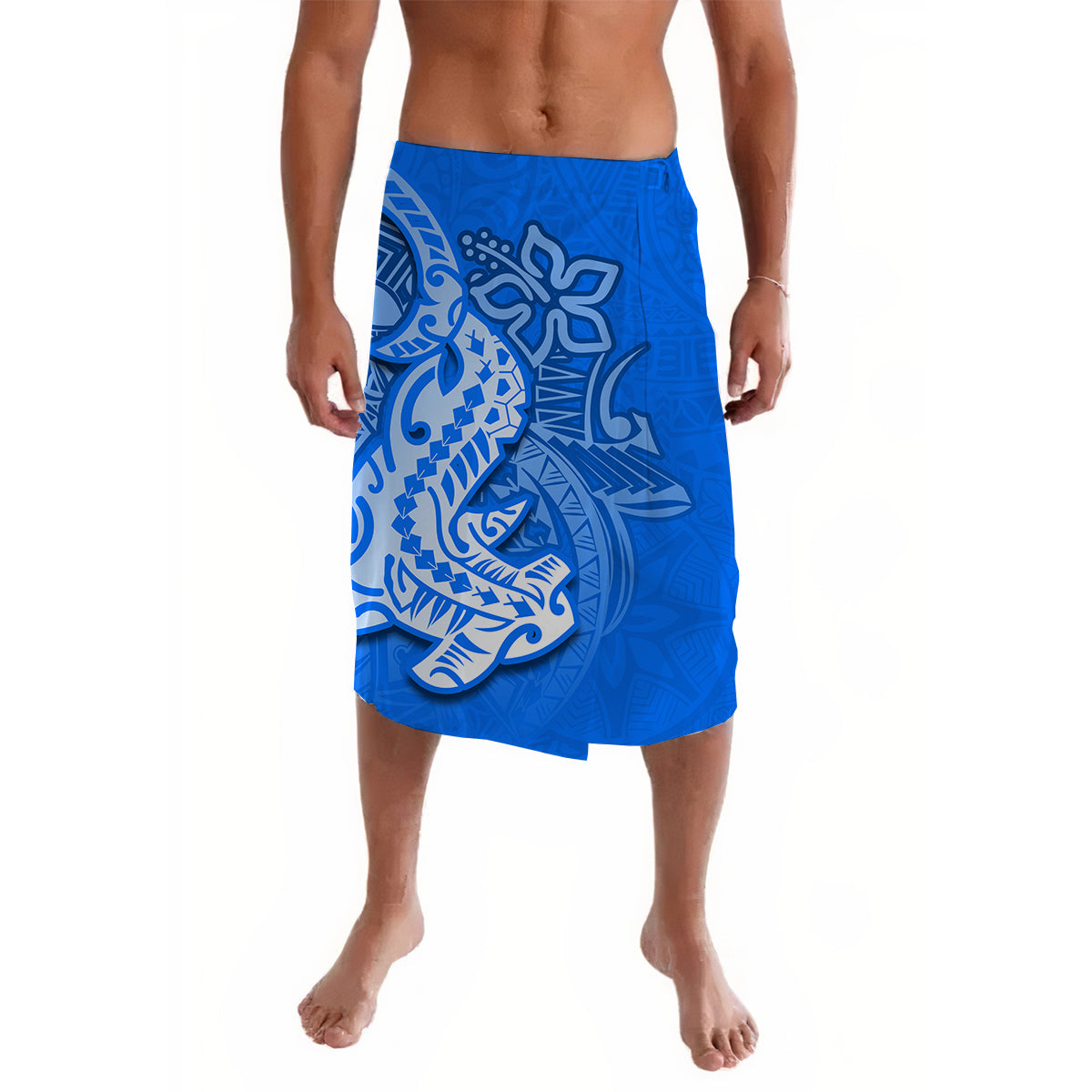 Hawaiian Shark Polynesian Lavalava Blue