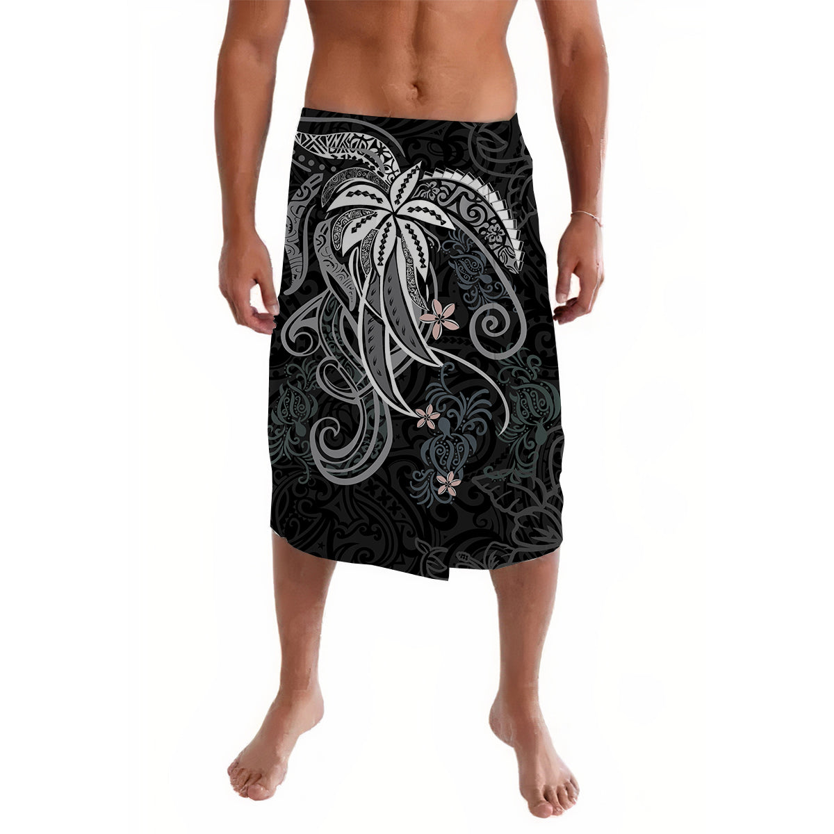 Polynesian Tribal White Lavalava