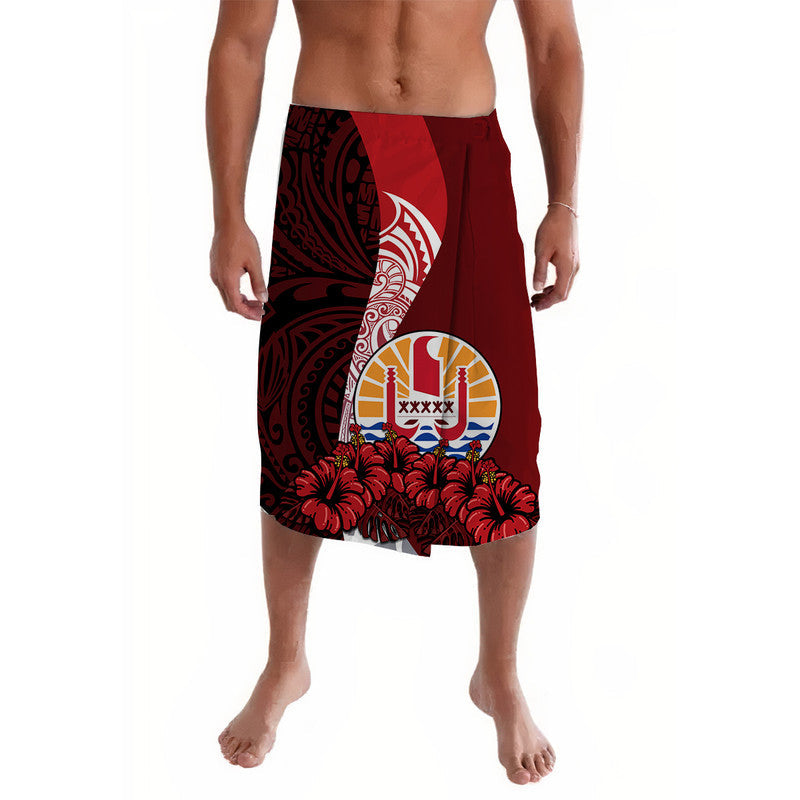 Tahiti Lavalava Polynesian Coat Of Arm With Hibiscus