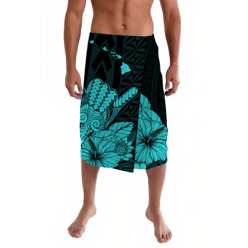 Hawaii Shaka Sign Lavalava Turquoise Version